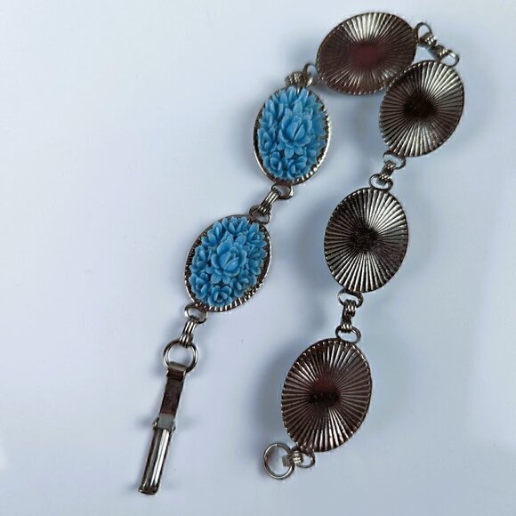 Blue Flower Silver Bracelet - Picture 5 of 5